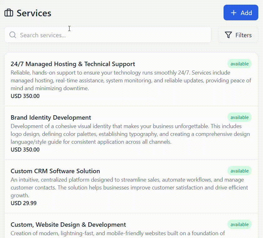 Inventory & Services Simplified